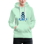 Yoga Frauen Premium Hoodie - helles Mintgrün