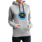 Hund Woof Frauen Premium Hoodie - Grau meliert