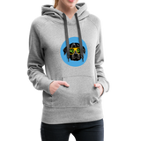 Hund Woof Frauen Premium Hoodie - Grau meliert