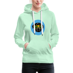 Hund Woof Frauen Premium Hoodie - helles Mintgrün