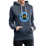 Hund Woof Frauen Premium Hoodie - Jeansblau