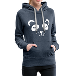 Panda Frauen Premium Hoodie - Jeansblau