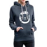 Löwe Frauen Premium Hoodie - Jeansblau