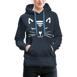 Katze Frauen Premium Hoodie - Navy