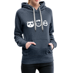 Tier Frauen Premium Hoodie - Jeansblau