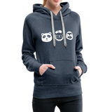 Tier Frauen Premium Hoodie - Jeansblau