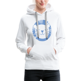 Löwe Frauen Premium Hoodie - Weiß