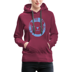 Löwe Frauen Premium Hoodie - Bordeaux