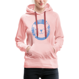 Löwe Frauen Premium Hoodie - Kristallrosa