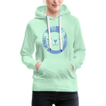 Löwe Frauen Premium Hoodie - helles Mintgrün