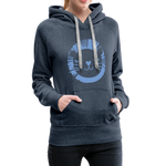 Löwe Frauen Premium Hoodie - Jeansblau