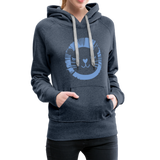 Löwe Frauen Premium Hoodie - Jeansblau