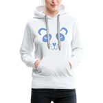 Panda Frauen Premium Hoodie - Weiß