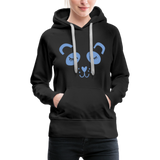 Panda Frauen Premium Hoodie - Schwarz