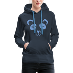 Panda Frauen Premium Hoodie - Navy