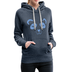 Panda Frauen Premium Hoodie - Jeansblau