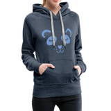 Panda Frauen Premium Hoodie - Jeansblau