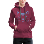 Katze Frauen Premium Hoodie - Bordeaux