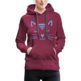 Katze Frauen Premium Hoodie - Bordeaux