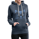 Katze Frauen Premium Hoodie - Jeansblau