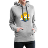 80´s Frauen Premium Hoodie - Grau meliert