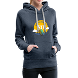 80´s Frauen Premium Hoodie - Jeansblau