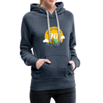 70´s Frauen Premium Hoodie - Jeansblau