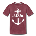 Moin Kinder Premium T-Shirt - Bordeauxrot meliert