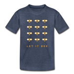 Let It Bee Kinder Premium T-Shirt - Blau meliert