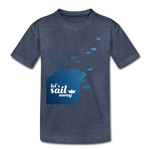 Sail Away Kinder Premium T-Shirt - Blau meliert