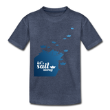 Sail Away Kinder Premium T-Shirt - Blau meliert