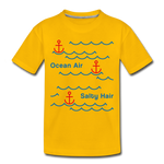 Ocean Air Kinder Premium T-Shirt - Sonnengelb