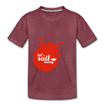 Sail Away Kinder Premium T-Shirt - Bordeauxrot meliert