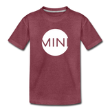 Mini Kinder Premium T-Shirt - Bordeauxrot meliert