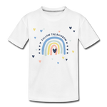 Follow The Rainbow Kinder Premium T-Shirt - Weiß