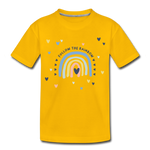 Follow The Rainbow Kinder Premium T-Shirt - Sonnengelb