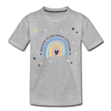 Welcome Little Girl Kinder Premium T-Shirt - Grau meliert