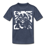Löwe Kinder Premium T-Shirt - Blau meliert