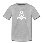 Yoga Kinder Premium T-Shirt - Grau meliert