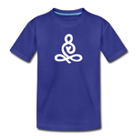 Yoga Kinder Premium T-Shirt - Königsblau