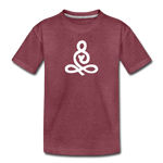 Yoga Kinder Premium T-Shirt - Bordeauxrot meliert