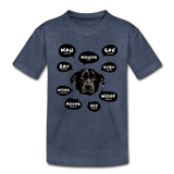 Hund Kinder Premium T-Shirt - Blau meliert