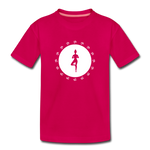 Yoga Kinder Premium T-Shirt - dunkles Pink