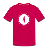 Yoga Kinder Premium T-Shirt - dunkles Pink