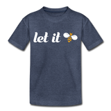 Let It Bee Kinder Premium T-Shirt - Blau meliert