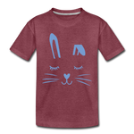 Hase Kinder Premium T-Shirt - Bordeauxrot meliert