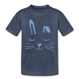 Hase Kinder Premium T-Shirt - Blau meliert