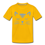 Katze Kinder Premium T-Shirt - Sonnengelb