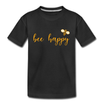 Bee Happy Kinder Premium T-Shirt - Schwarz