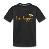 Bee Happy Kinder Premium T-Shirt - Schwarz